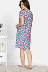 Zivame Dream Daze Knit Poly Knee Length Nightdress - Deep Sea Coral — thumbnail 4
